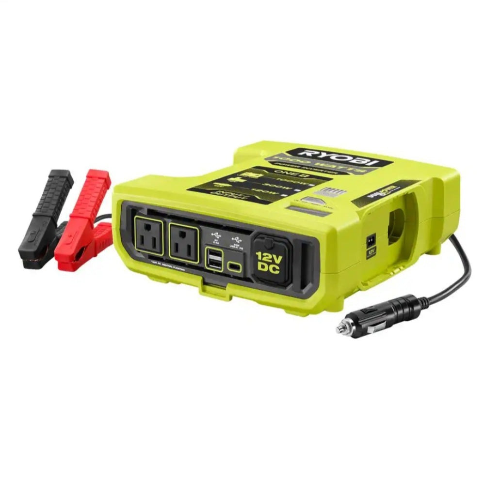One + 18V 1000-Watt Max 12-Volt Automotive Power Inverter One + 18V 1000-Watt Max 12-Volt Automotive Power Inverter